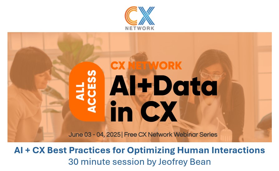 AI + CX Best Practices for Optimizing Human Interactions webinar session